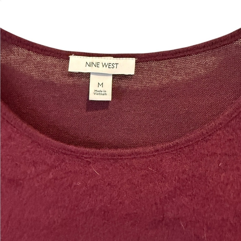 Nine West Burgundy Sweater Dress – Size M - Picture 2 of 3